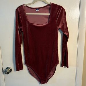 Velvet Mauve Bodysuit Size M